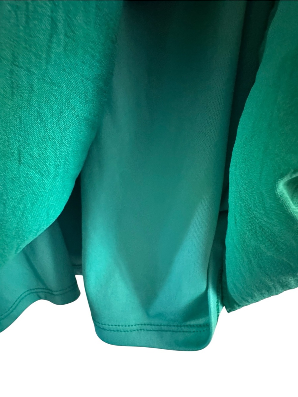 Entro XL Emerald Green Babydoll Tunic Top V-Neck Short Sleeve Boho Summer Top - Picture 12 of 12